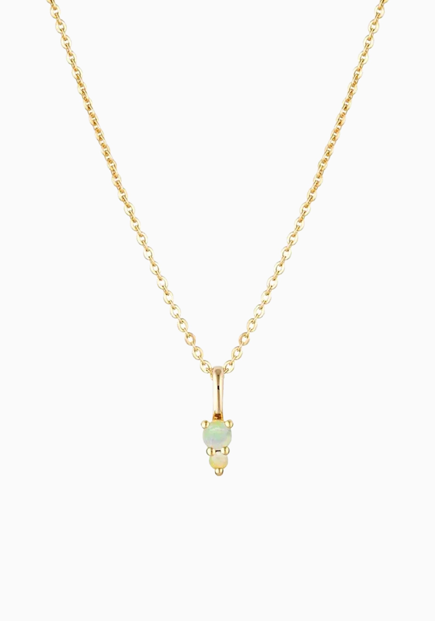 Binary Opal Necklace_Gold