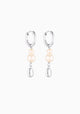 Brook Pearl Huggie Earrings_Silver