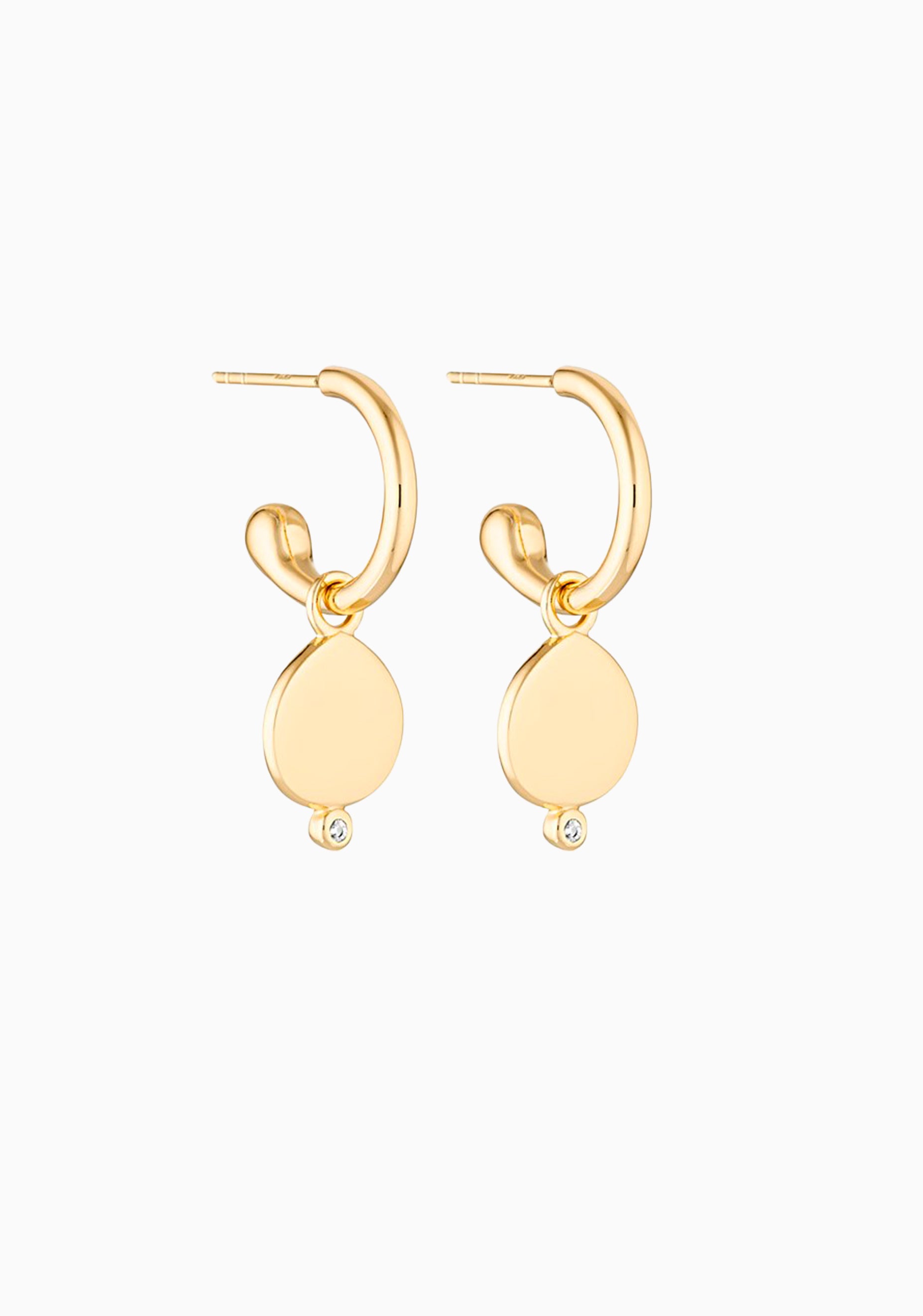 Field Hoop Earrings_Gold