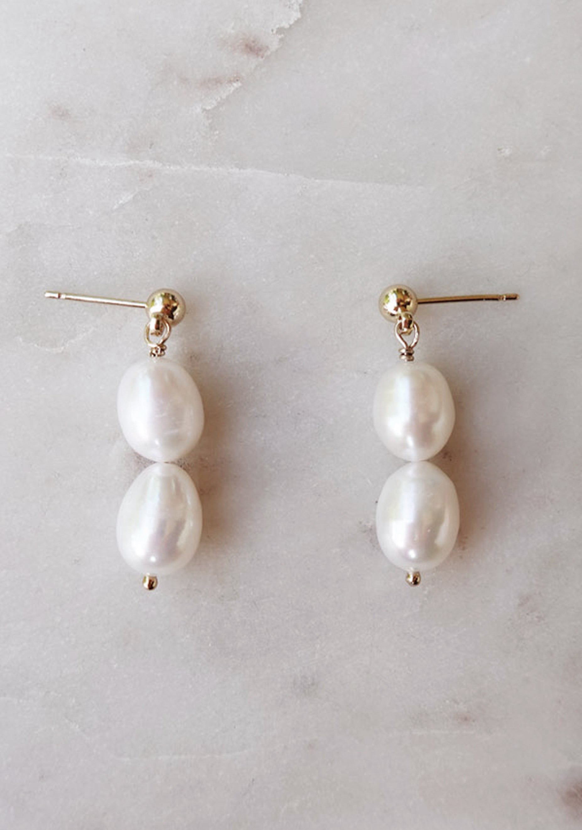 Giselle Pearl Earrings_Gold