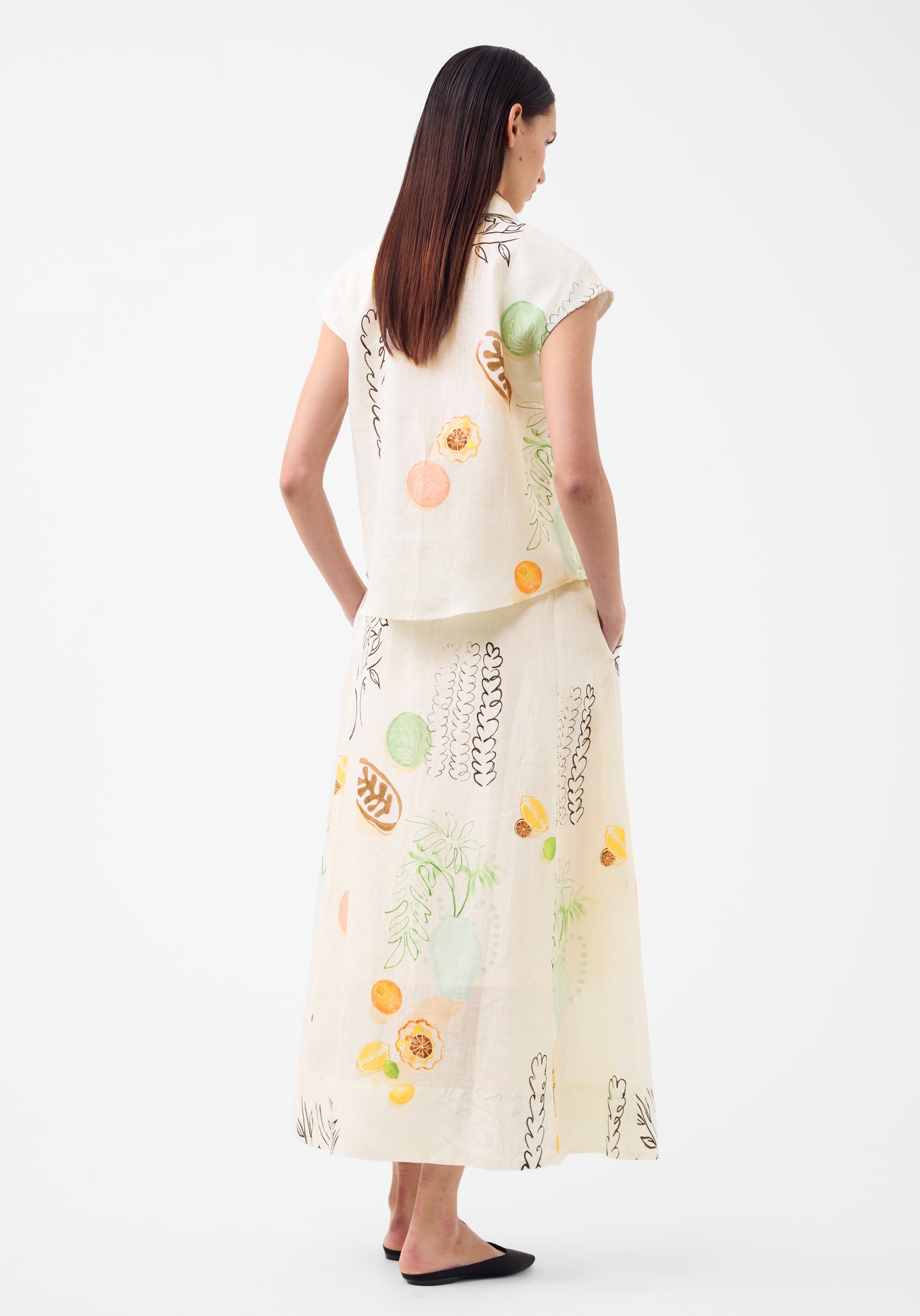 Maison Linen Skirt_Print