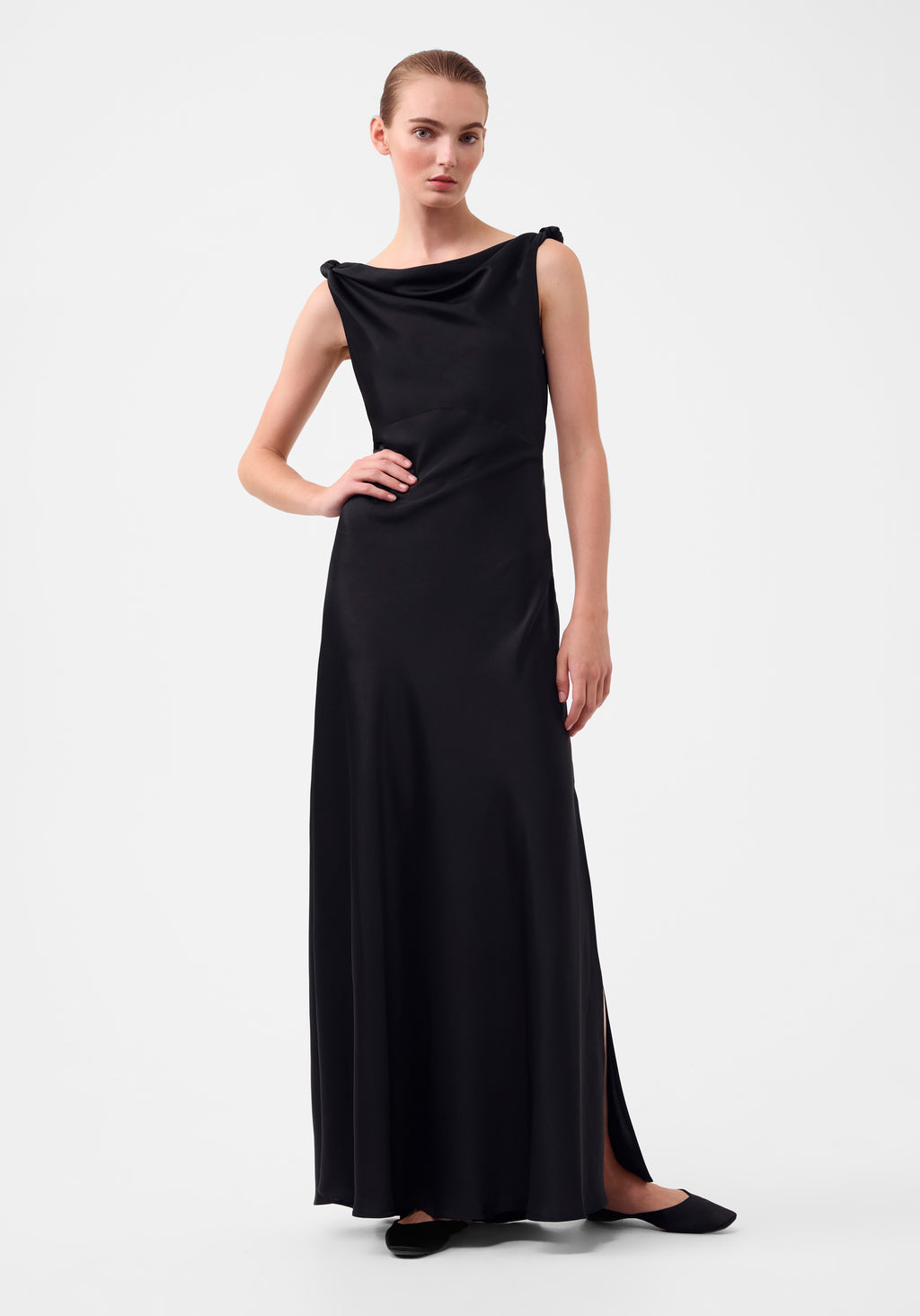 完売品】ok.soon black maxi dress やかましい S size