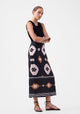 Navi Linen Skirt_Print