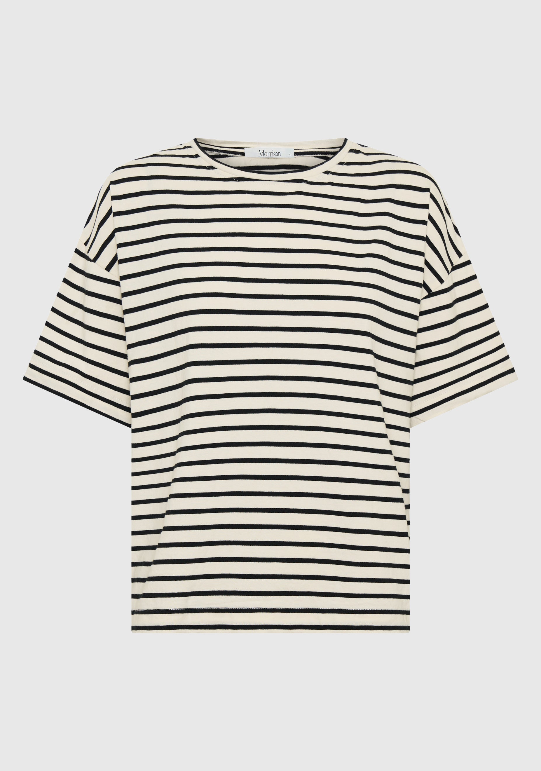 Archie Stripe Tee_Black Cream