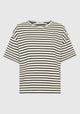 Archie Stripe Tee_Black Cream