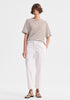 Archie Stripe Tee_Mocha White