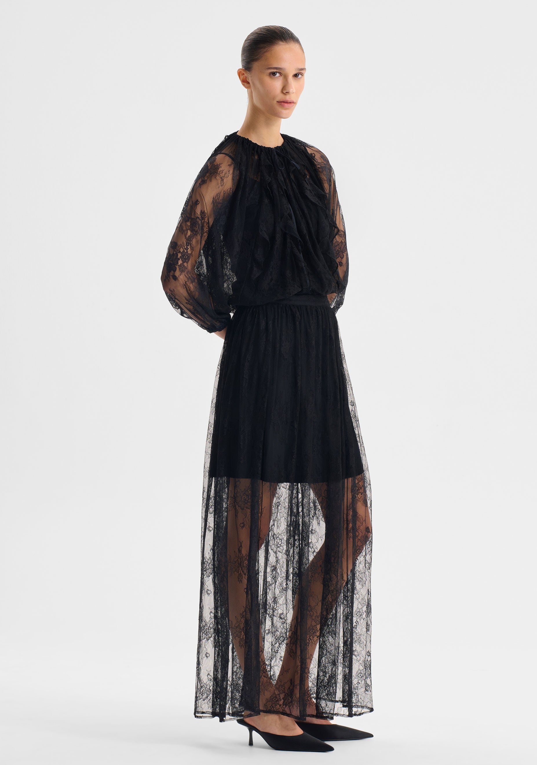Bijoux Lace Skirt_Black