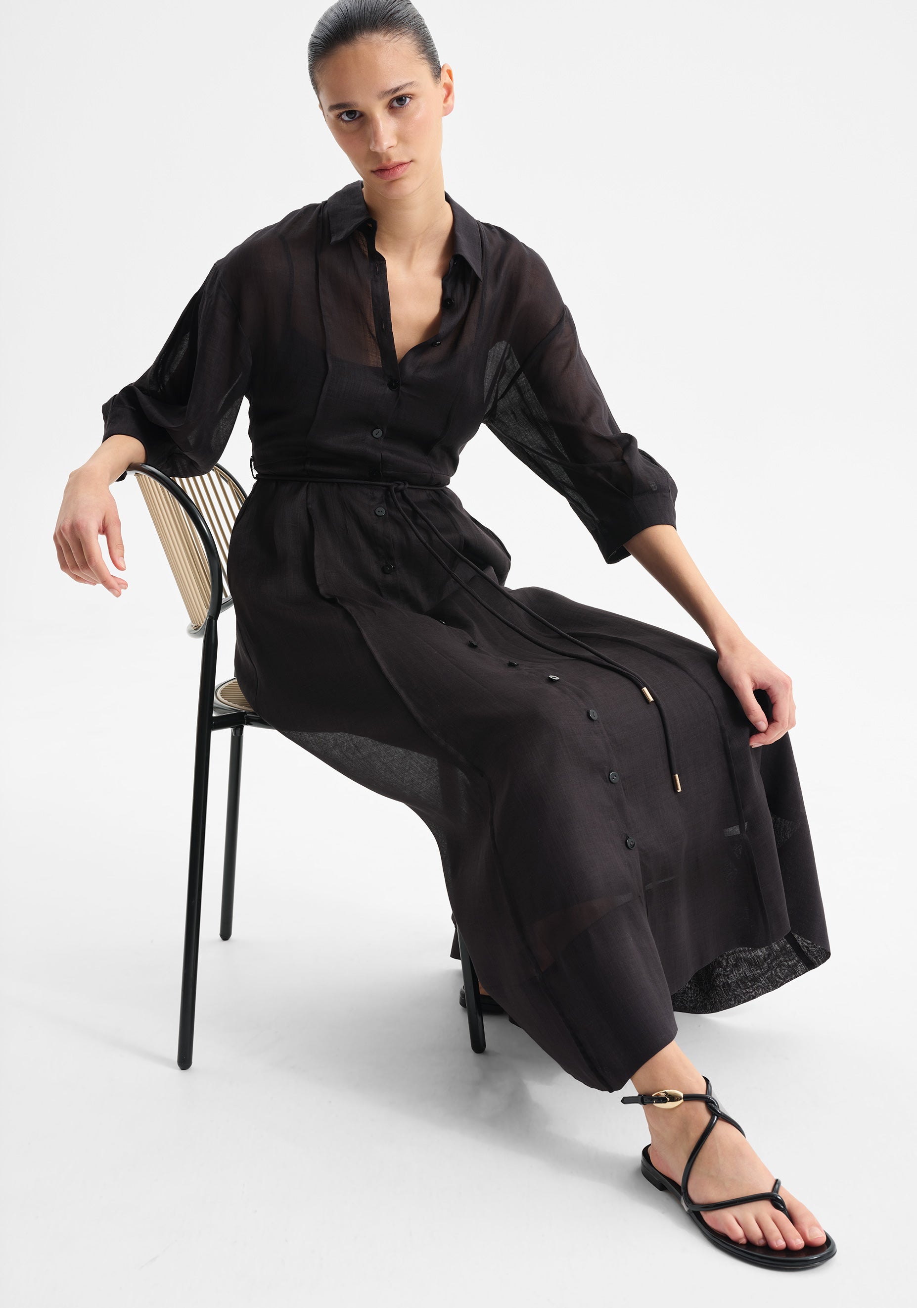 Bonita Shirt Dress_Black