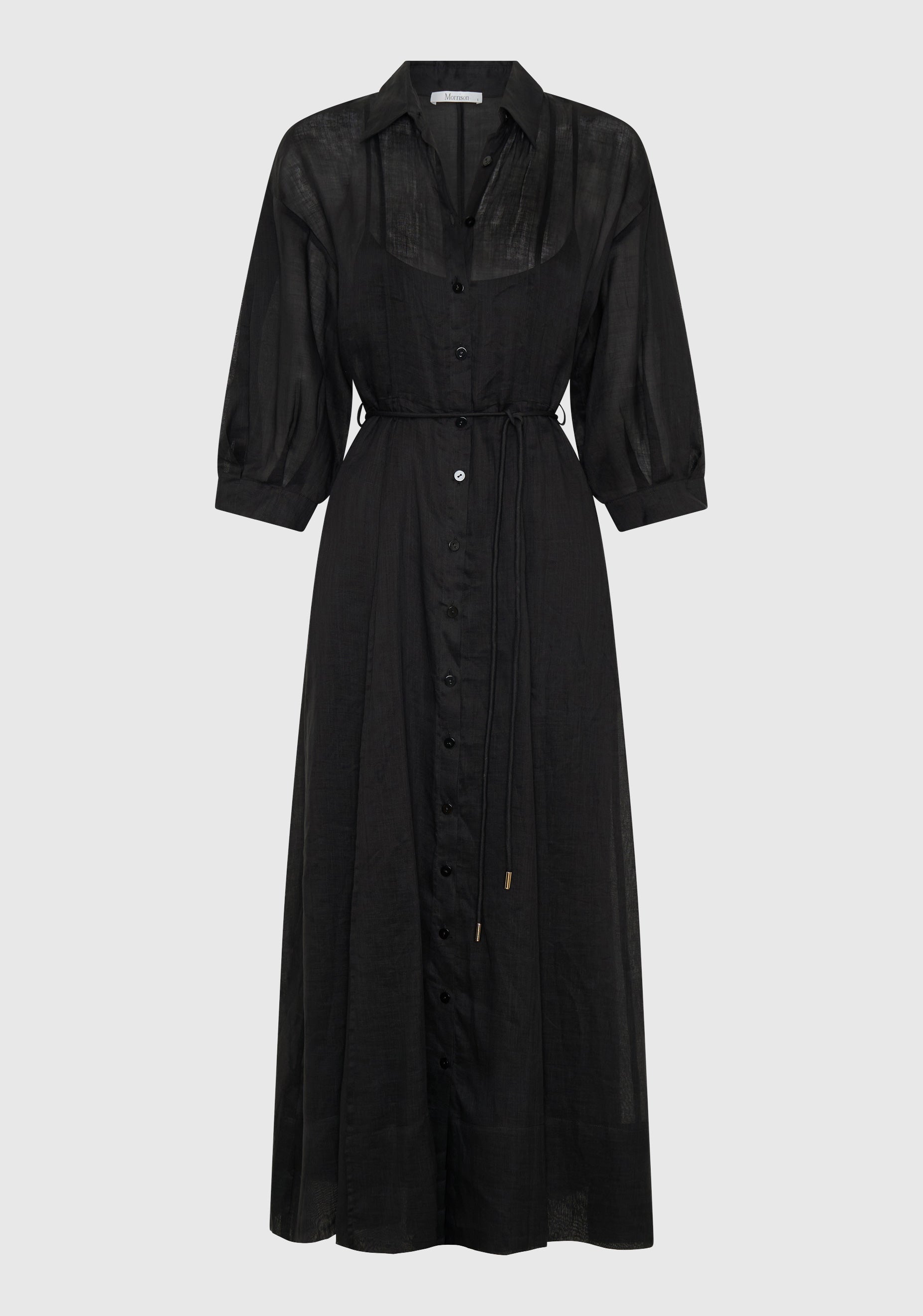 Bonita Shirt Dress_Black