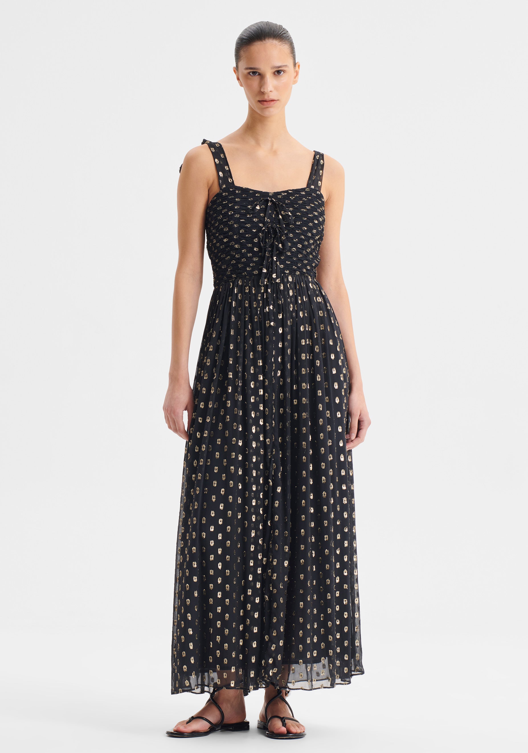 Cecile Bow Dress_Black