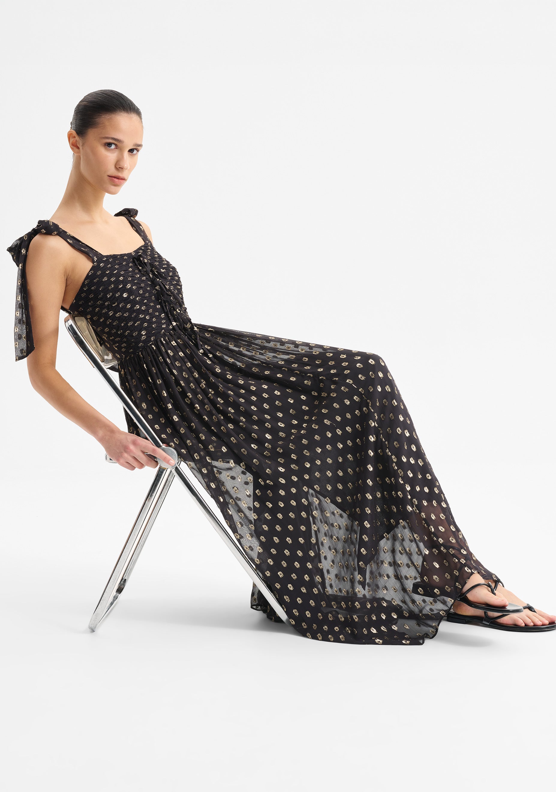 Cecile Bow Dress_Black