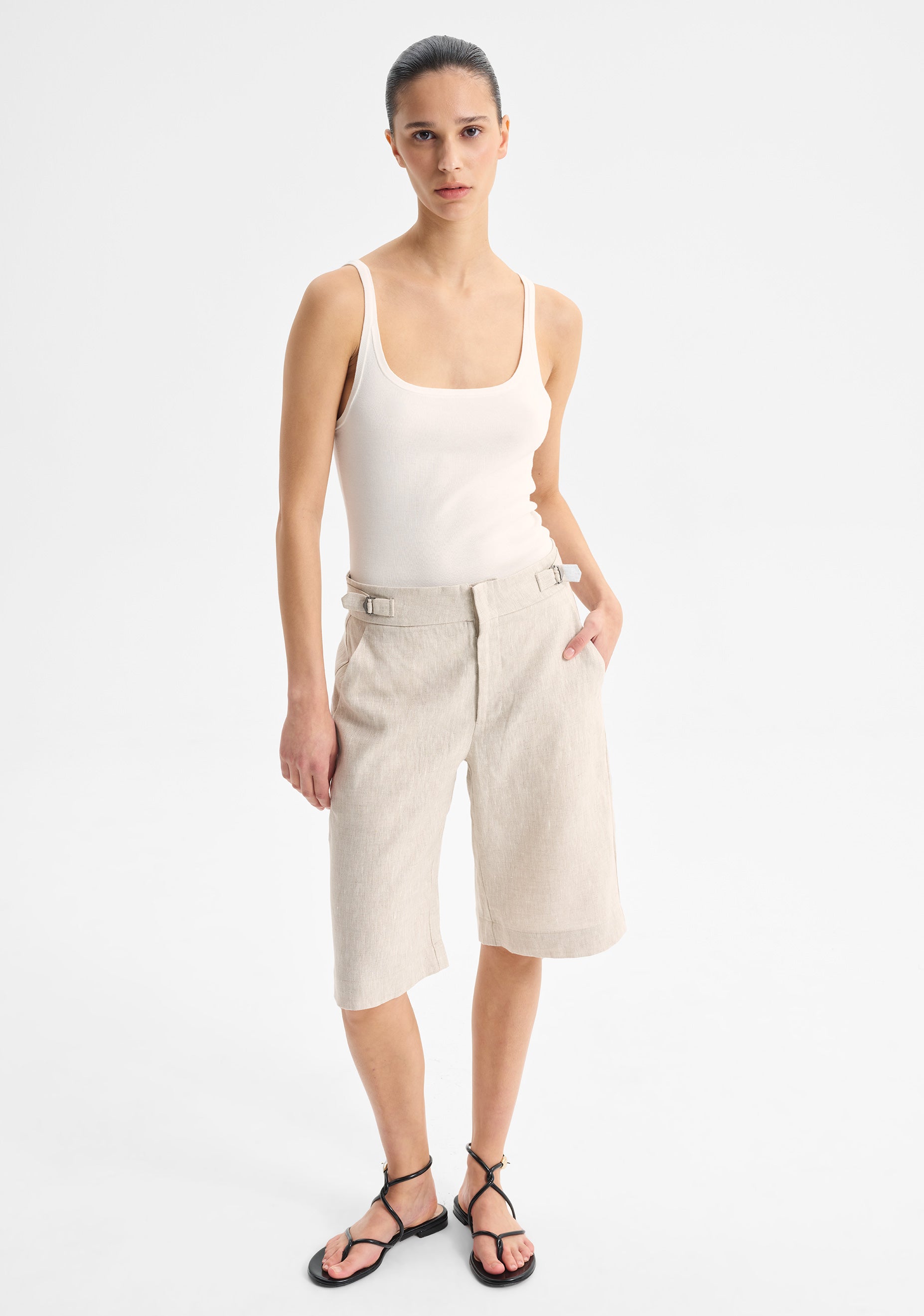 George Knit Tank White
