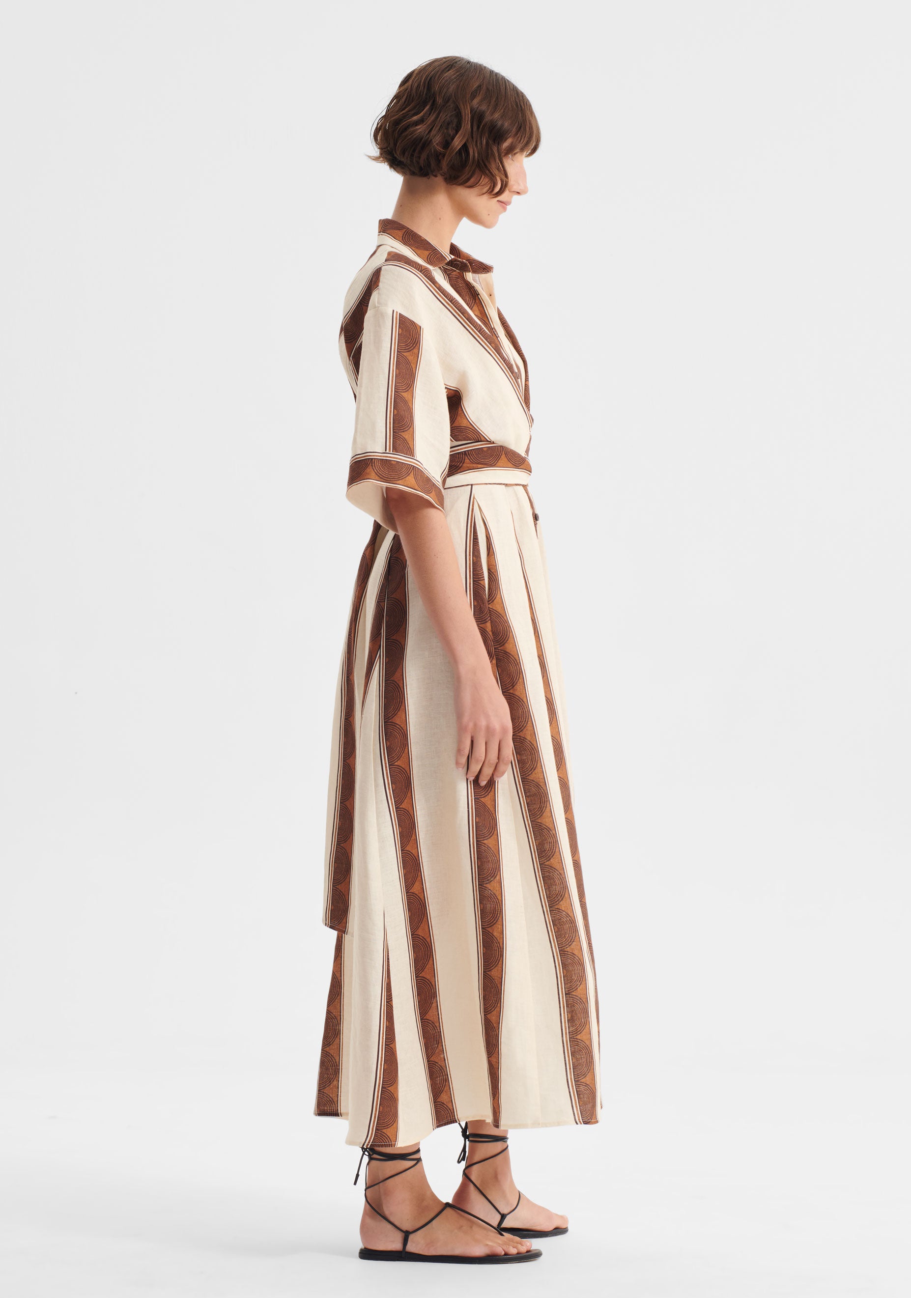 Harriet Linen Shirt Dress_Print