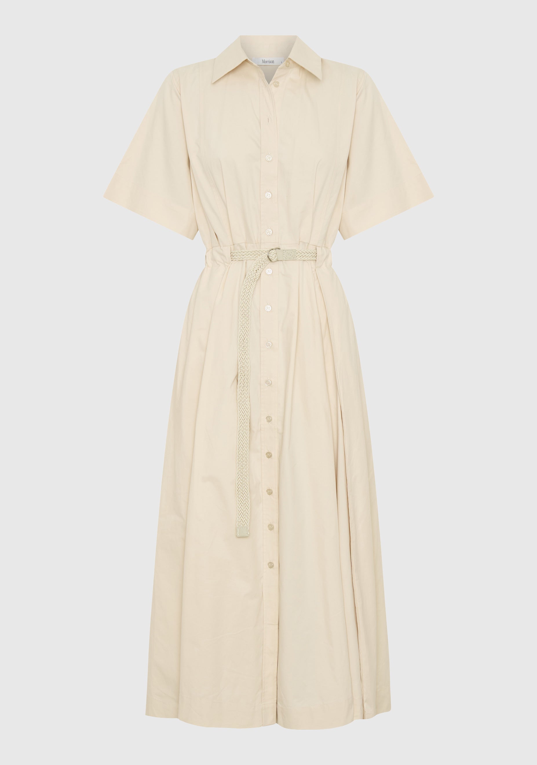 Ingrid Shirt Dress_Chalk