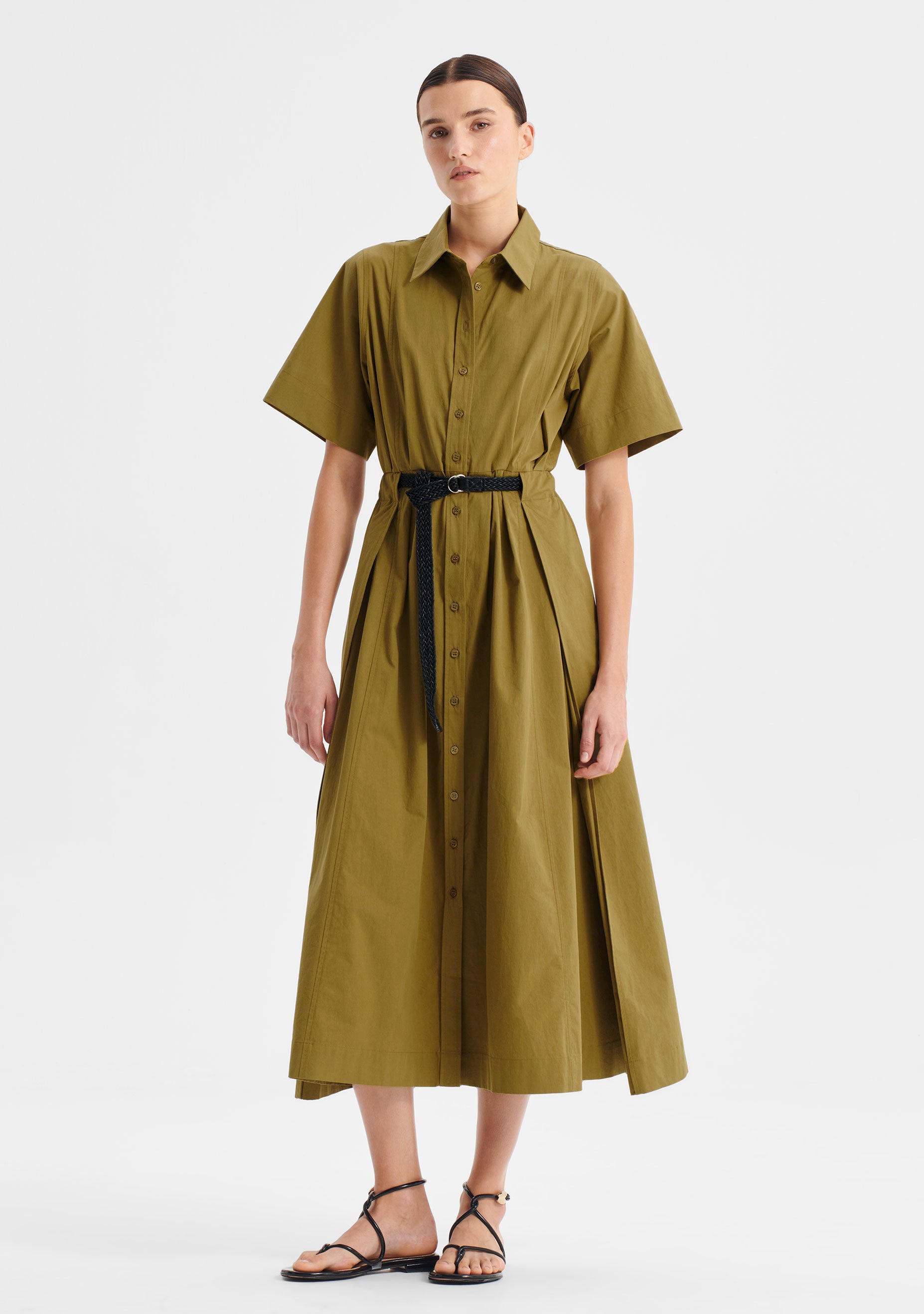 Ingrid Shirt Dress_Olive