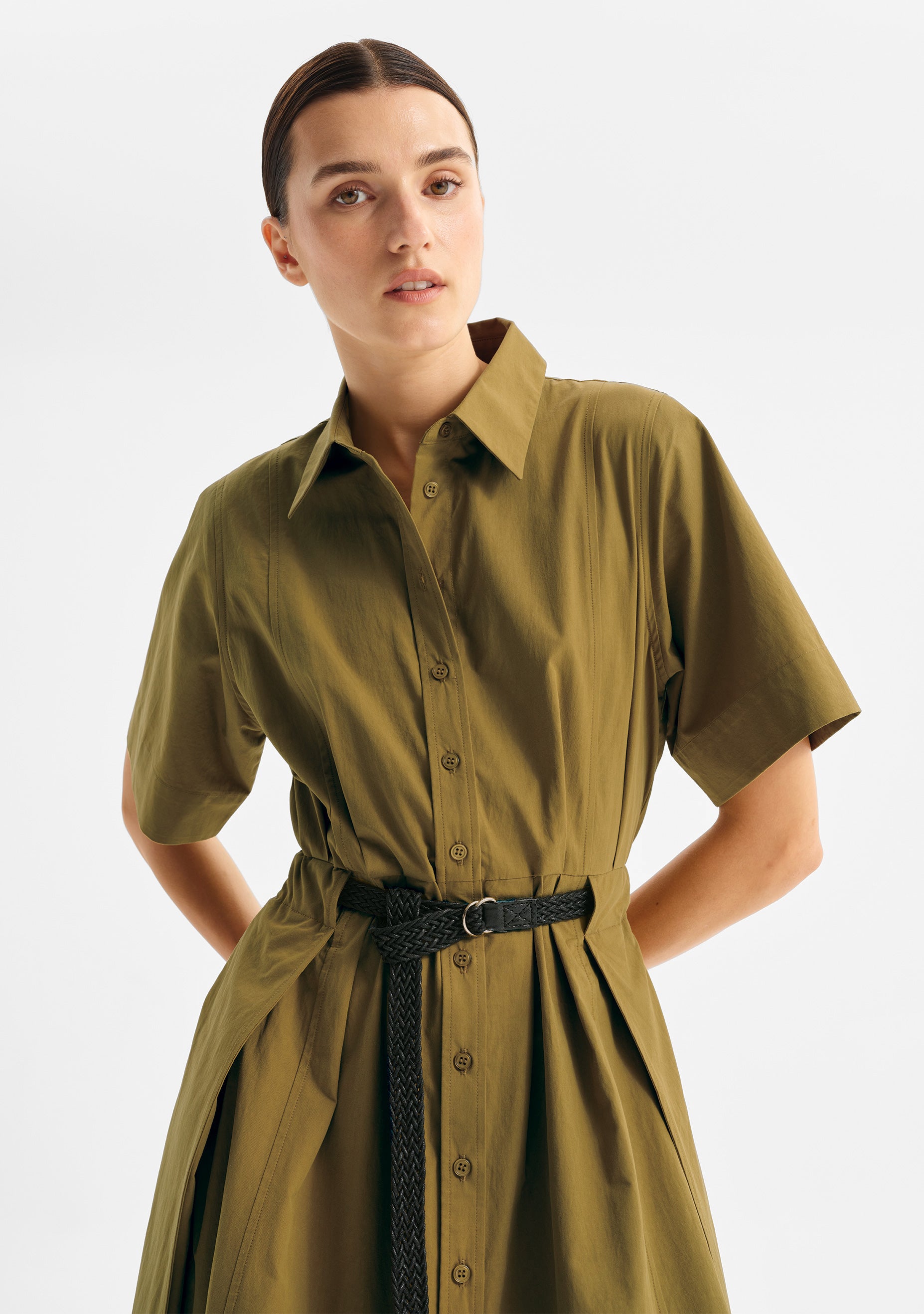 Ingrid Shirt Dress_Olive