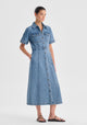 Jacque Denim Shirt Dress_Light Blue