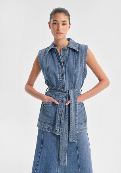 Jacque Denim Vest Light Blue – Morrison