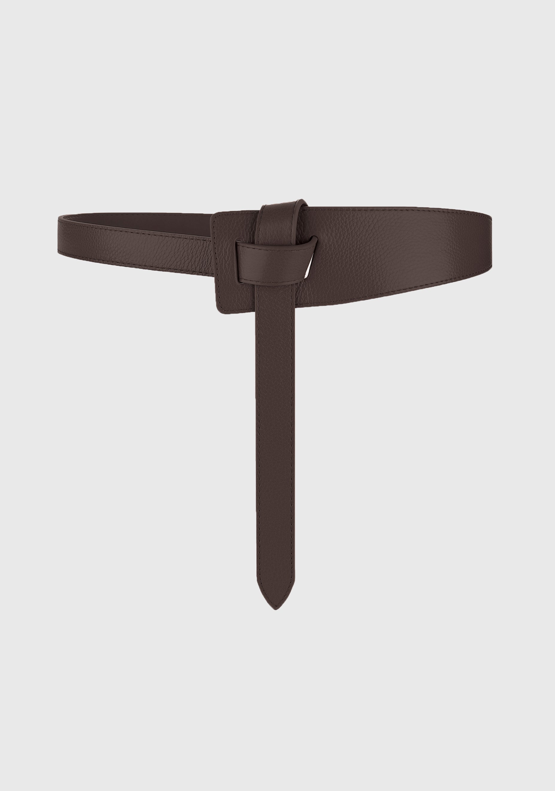 Katya Leather Belt_Chocolate