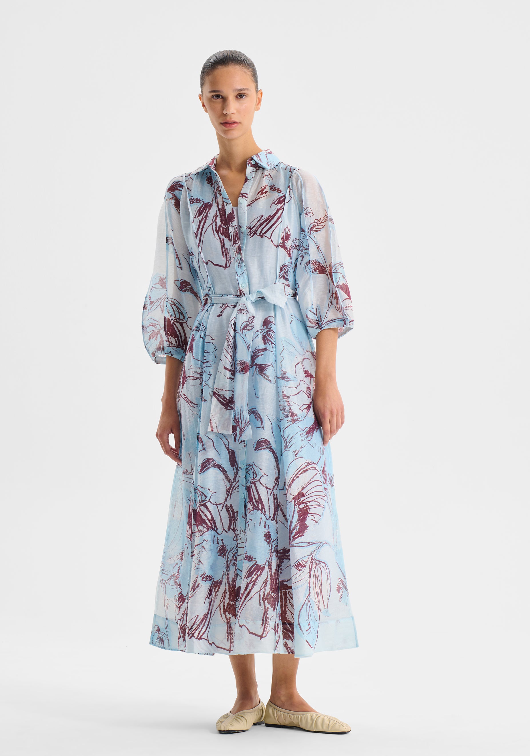Mae Shirt Dress_Sky