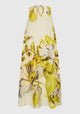 Mae Linen Strapless Dress_Lemon
