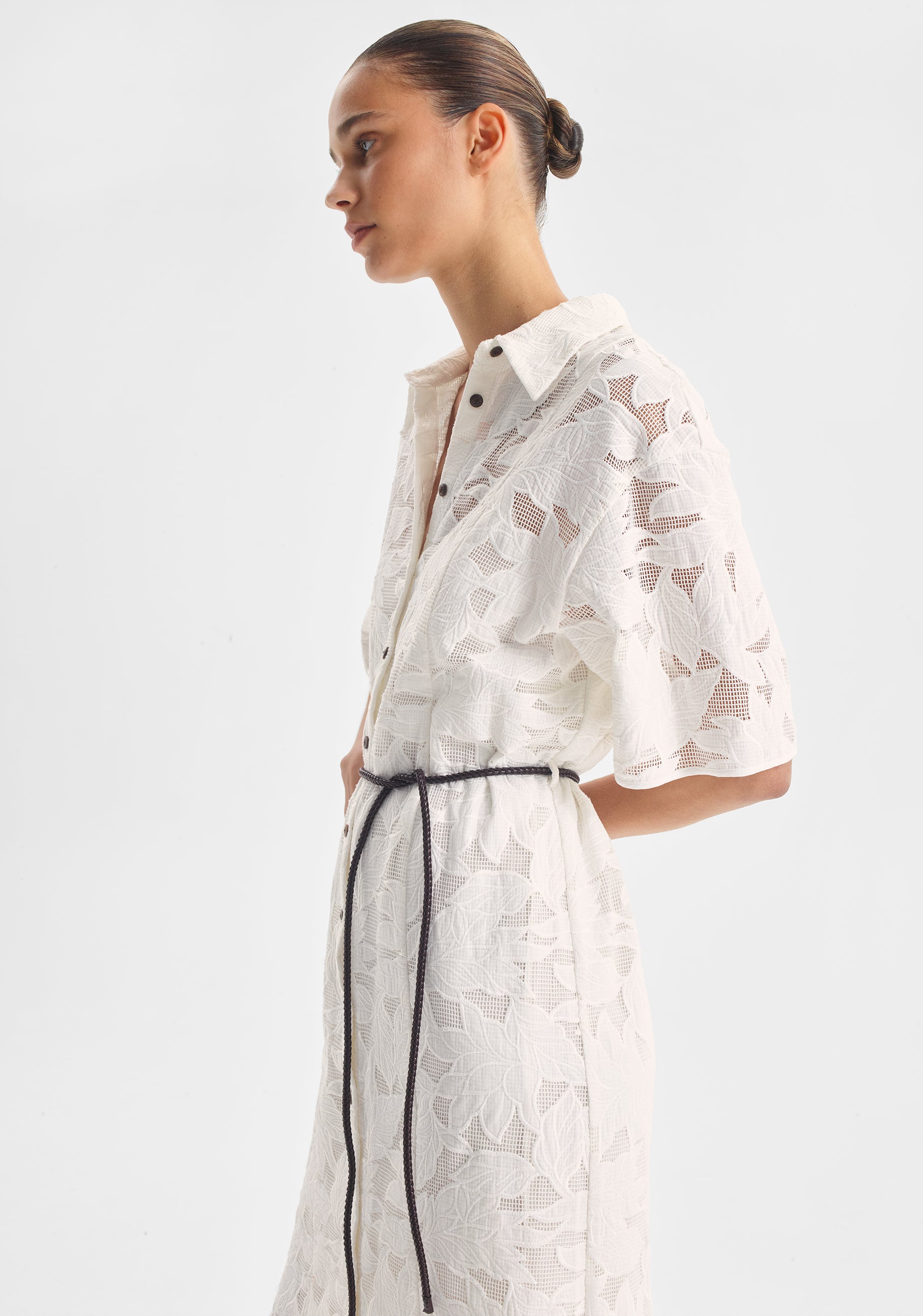 Marnie Anglaise Shirt Dress_White
