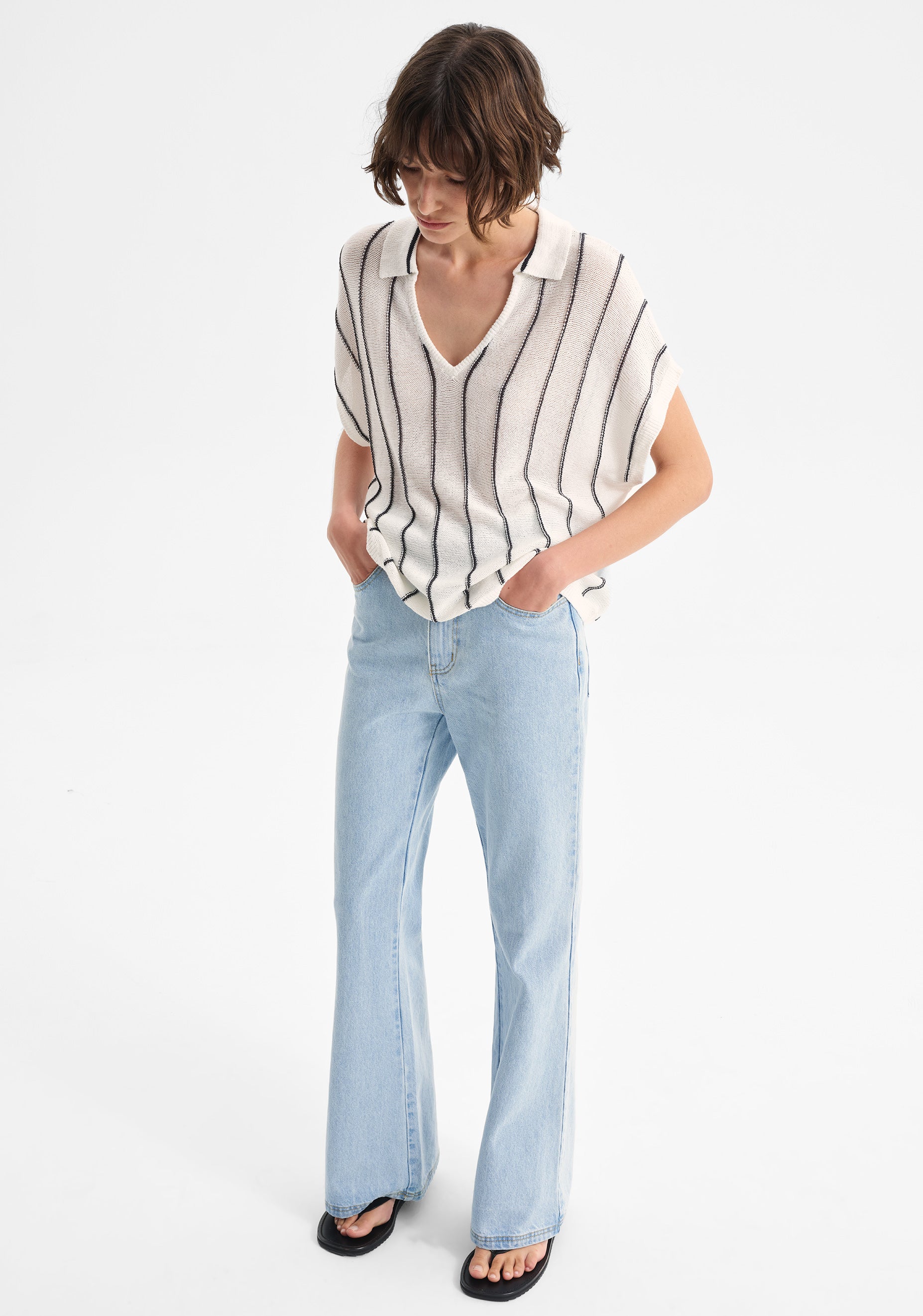 Pippa Knit Polo_Stripe