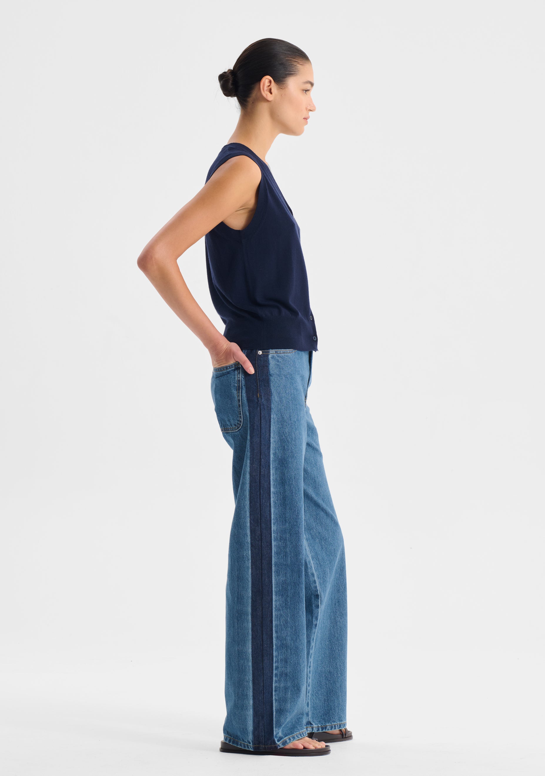 Rhyan Knit Vest_Navy