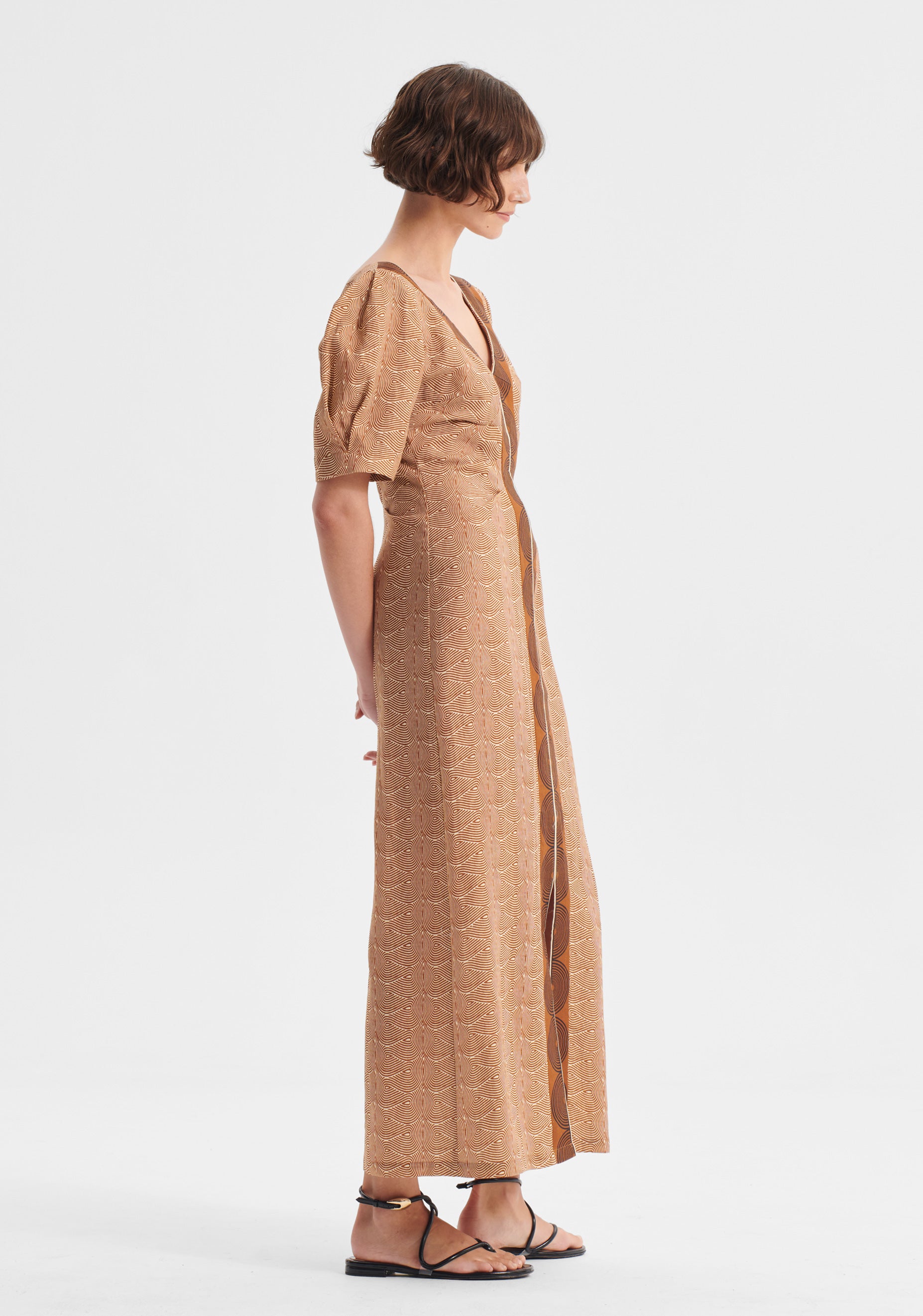 tesco linen dress Morrisons Tesco Linen Dress Midi Dress Linen Shift Dress Tesco F&F Linen  Rich Leaf Print V
