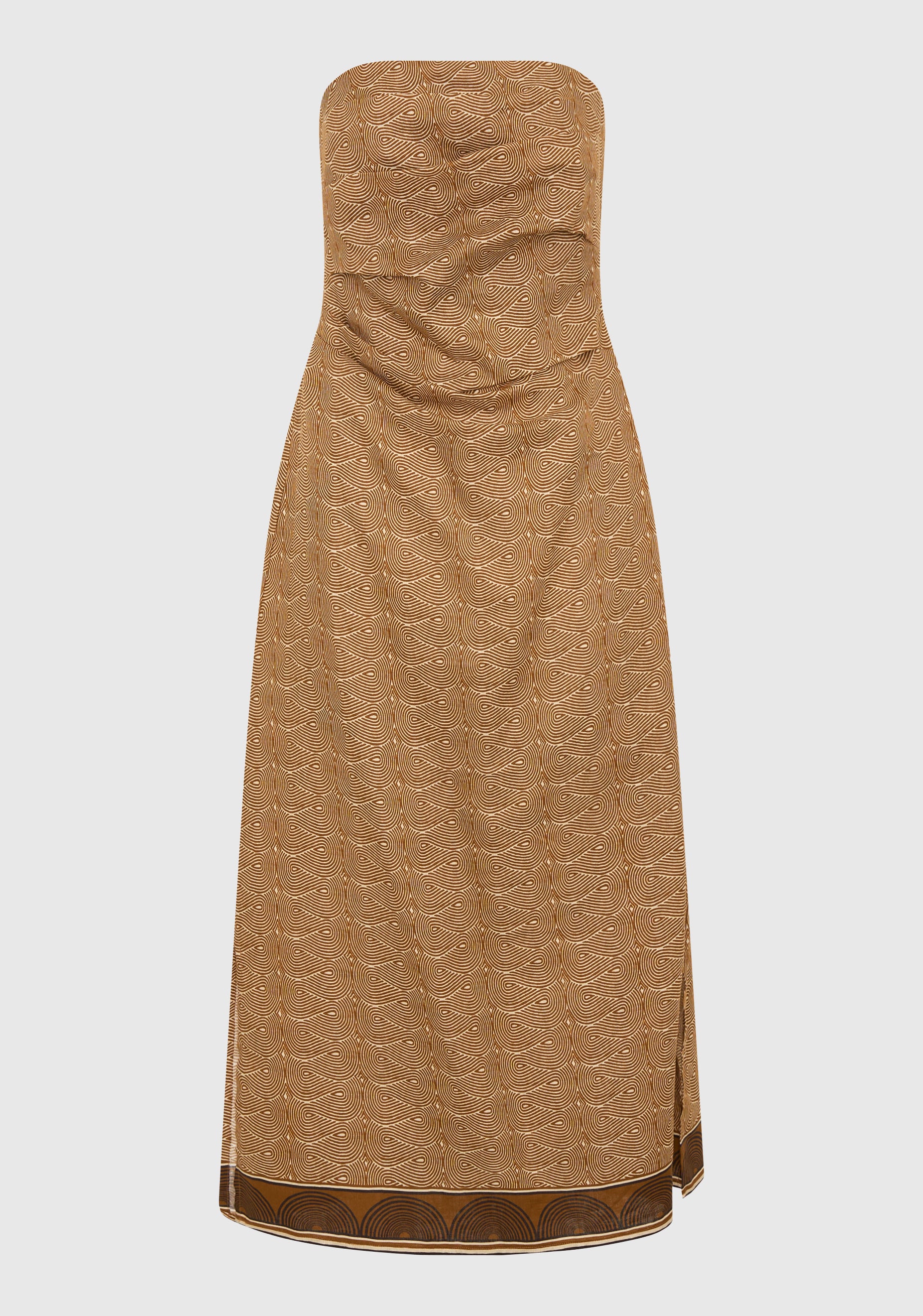 Rio Linen Strapless Dress_Print