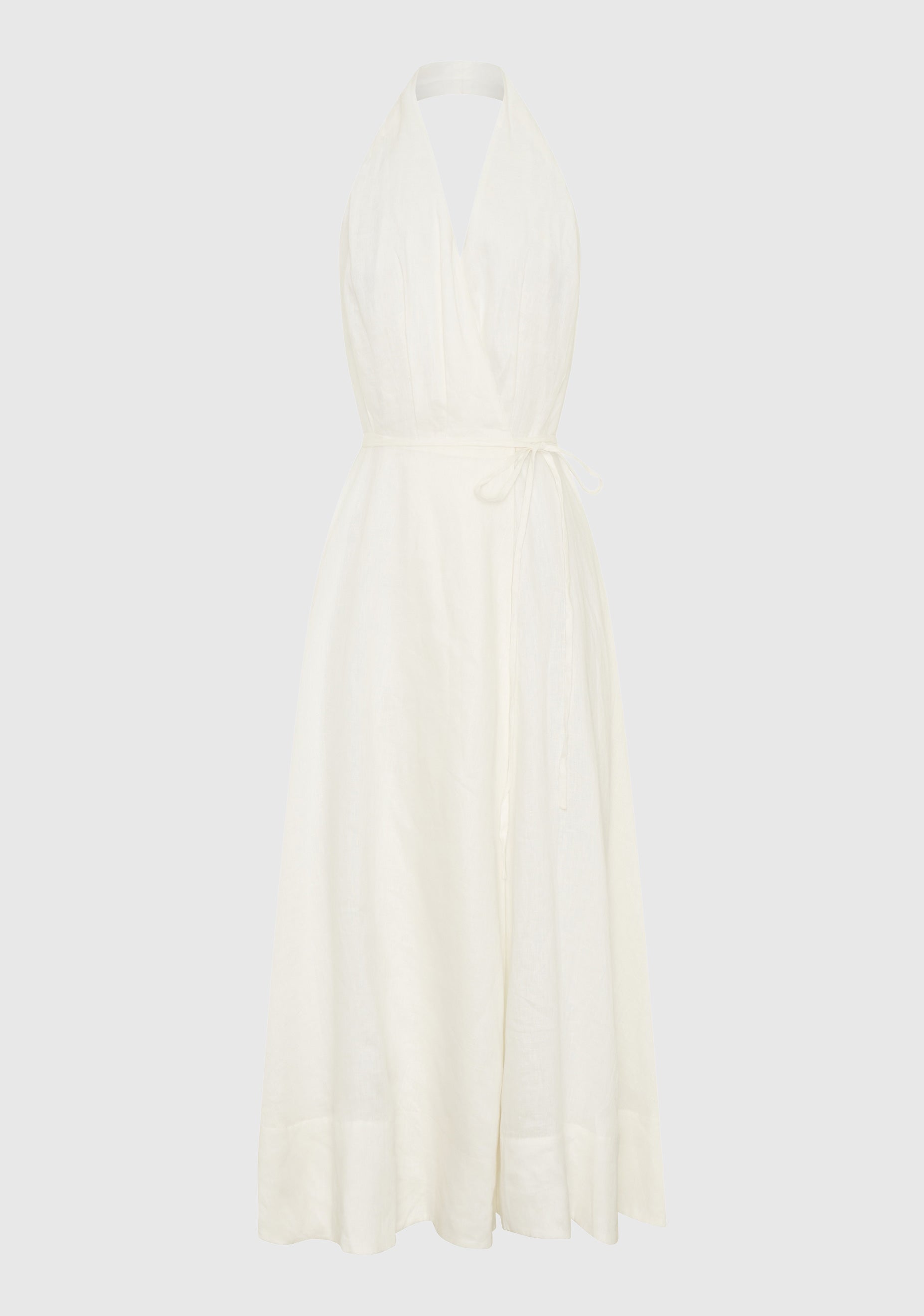 Ronni Linen Halter_White