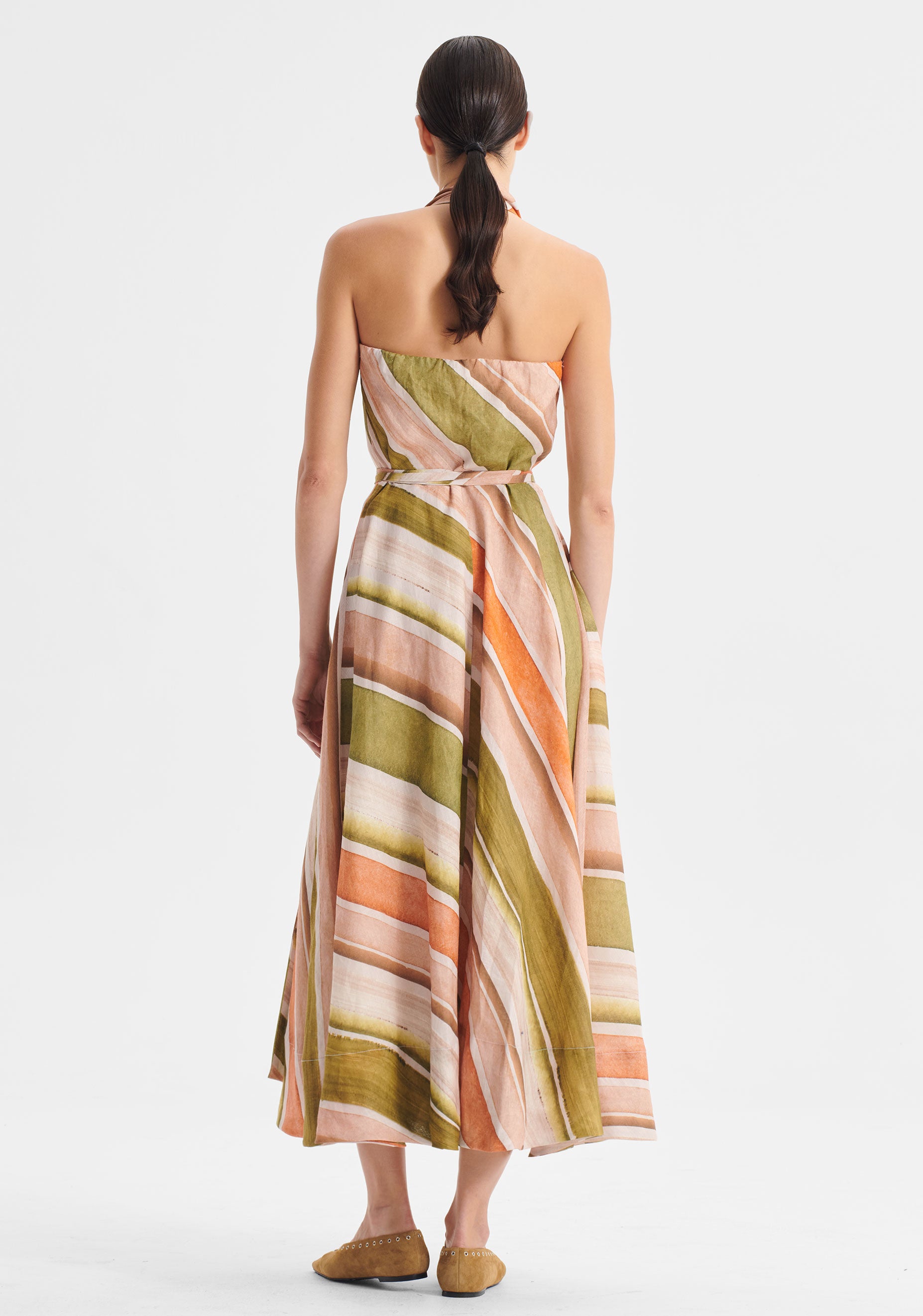 Ronni Linen Halter Dress_Print