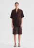 Sonny Linen Bermuda Short_Chocolate