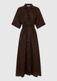 Sonny Linen Shirt Dress_Chocolate