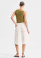 Spencer Denim Bermuda Short_White