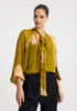Astra Tie Blouse_Moss Print