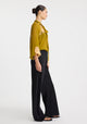 Astra Tie Blouse_Moss Print