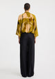 Astra Tie Blouse_Moss Print