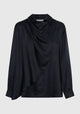 Audrina Scarf Shirt_Navy