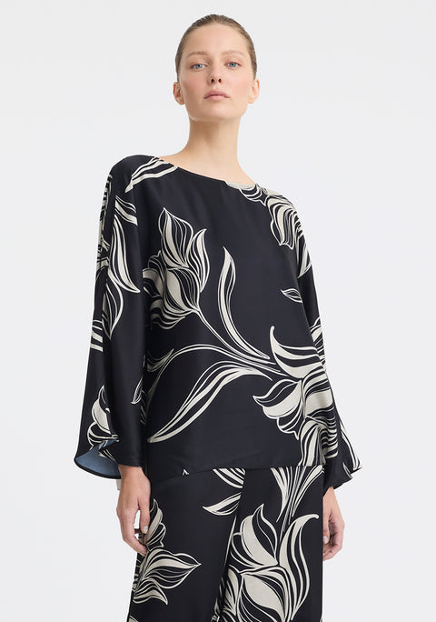 Candice Boatneck Top_Print