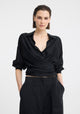 Celine Wrap Shirt_Black
