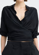 Celine Wrap Shirt_Black