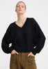 Elira Knit V-Neck Pullover_Black