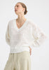 Elira Knit V-Neck Pullover_White