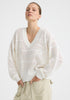 Elira Knit V-Neck Pullover_White