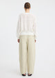 Elira Knit V-Neck Pullover_White