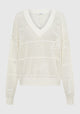 Elira Knit V-Neck Pullover_White