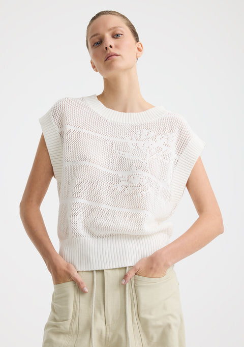 Elira Knit Vest_White