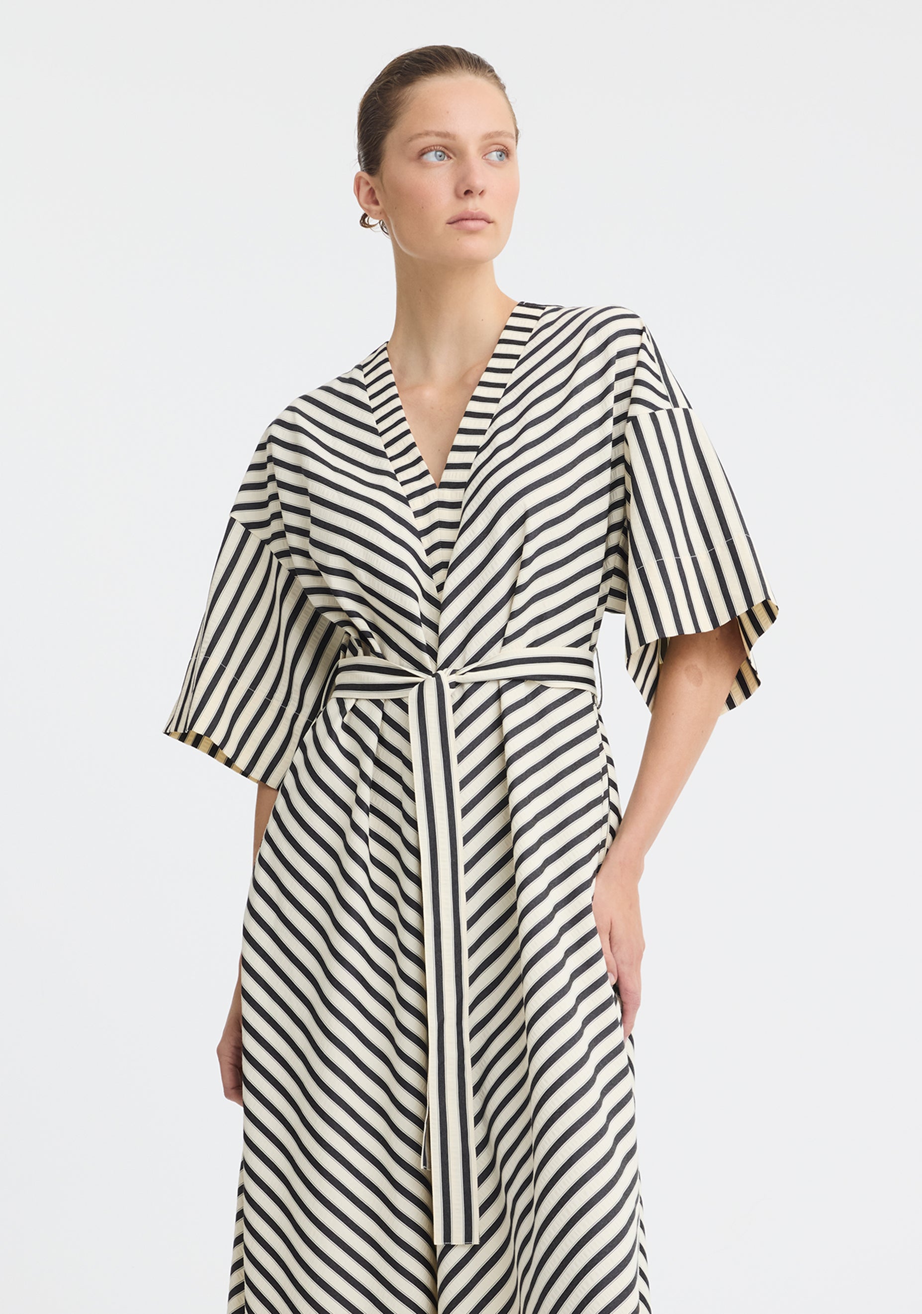ivory stripe marina dress Midi Dress_Stripe – Morrison Christmas dresses