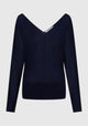 Micah V-Neck Knit Pullover_Navy